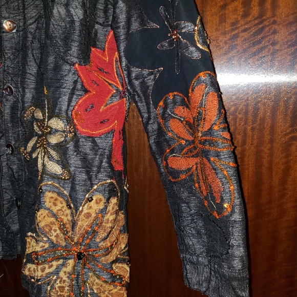 Chicos shirt / light jacket embroidered and beaded - Picture 6 of 7